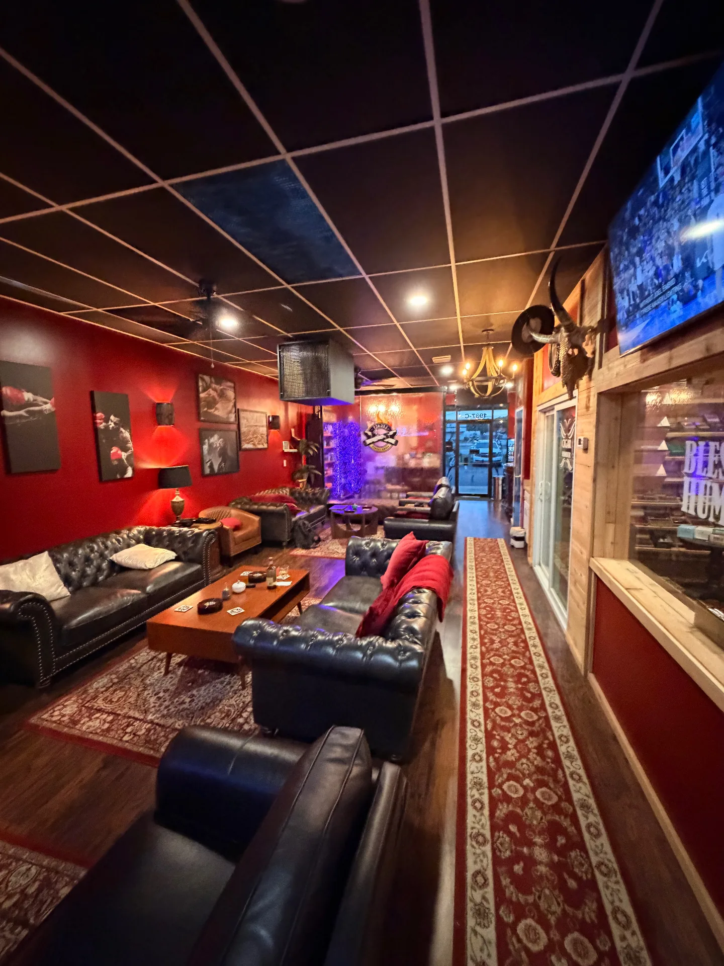 Legacy Cigar Lounge interior in Charleston, SC